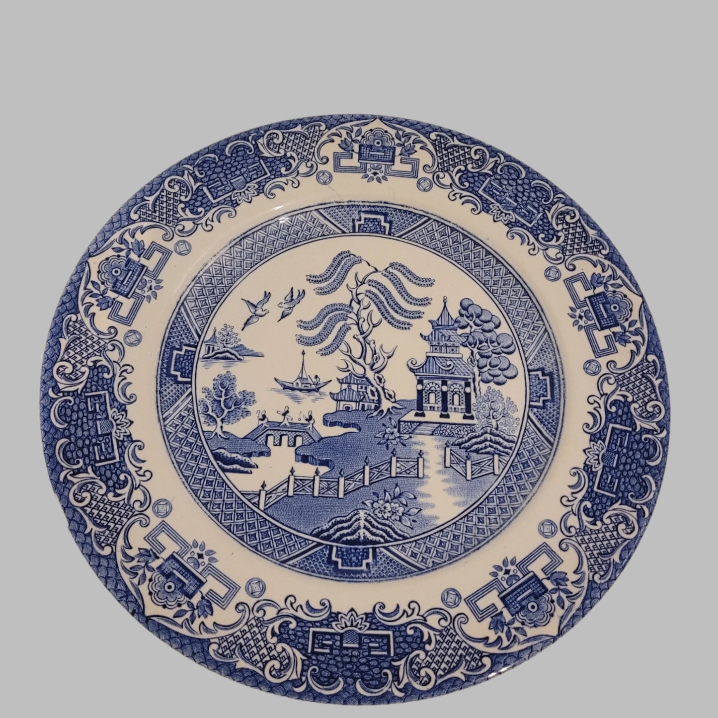 English Ironstone Willow Blue Plate