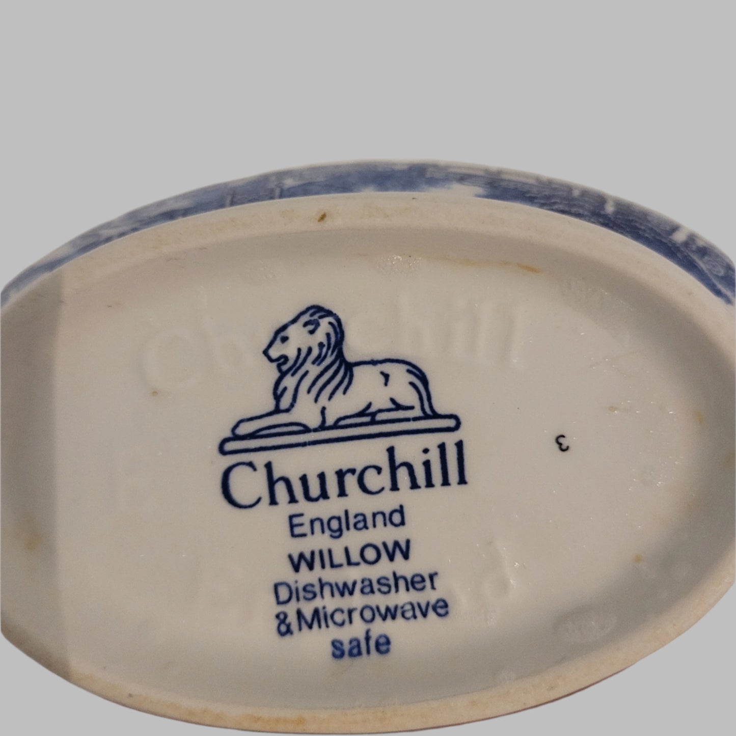 Churchill Willow Blue Gravy Boat