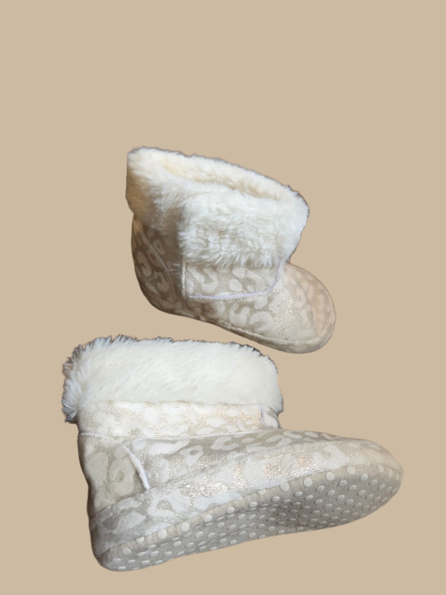 Leopard Print Bootee Slippers