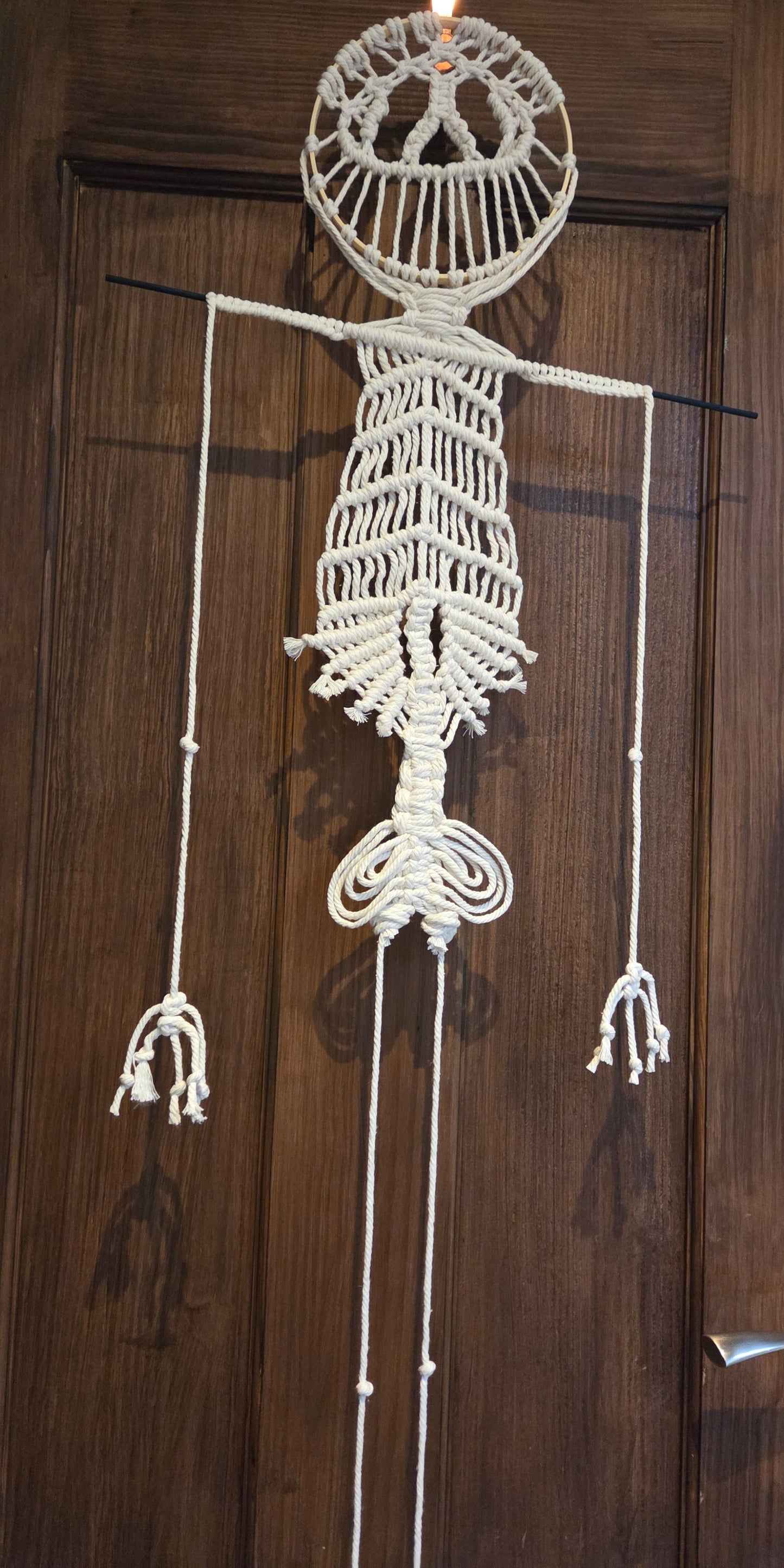 Handcrafted Macrame Skeleton-Wall Hanging