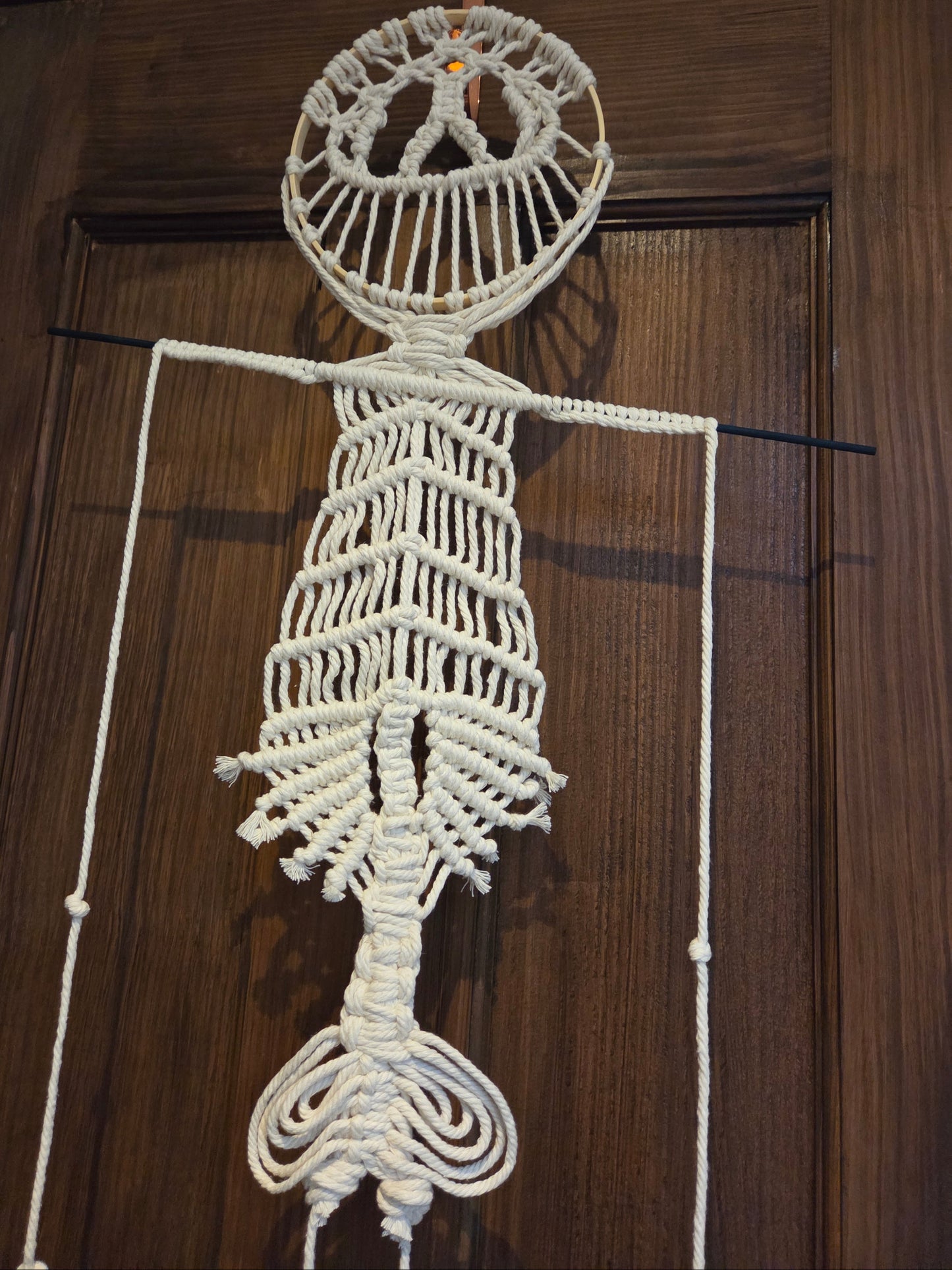 Handcrafted Macrame Skeleton-Wall Hanging