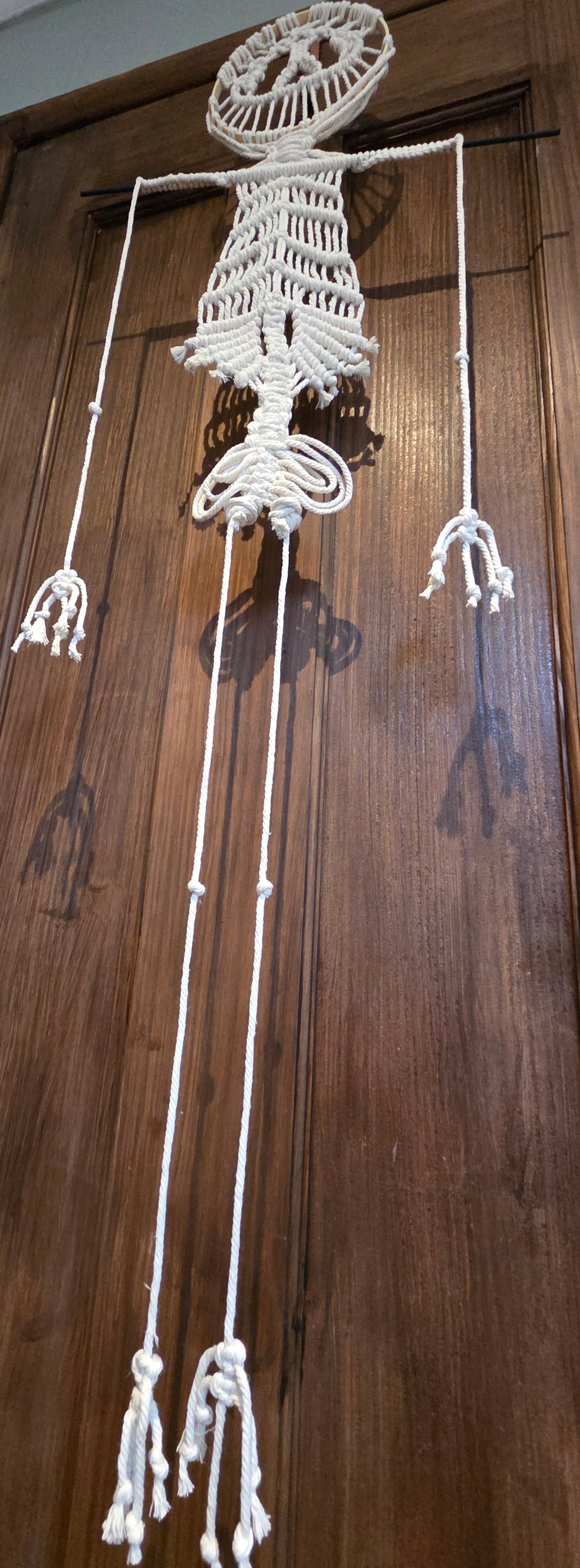 Handcrafted Macrame Skeleton-Wall Hanging