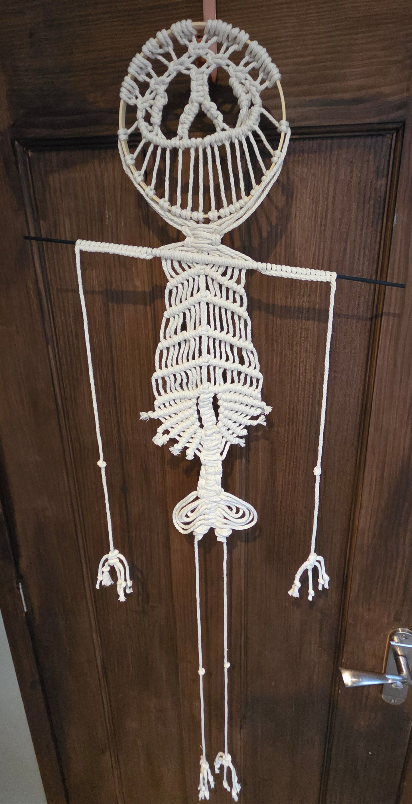 Handcrafted Macrame Skeleton-Wall Hanging