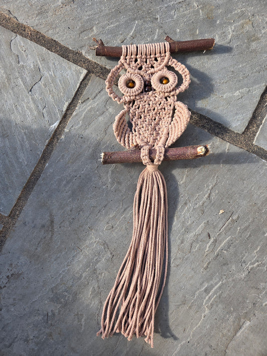 Handcrafted Macramé Owl Wall Hanging –Owl-speth