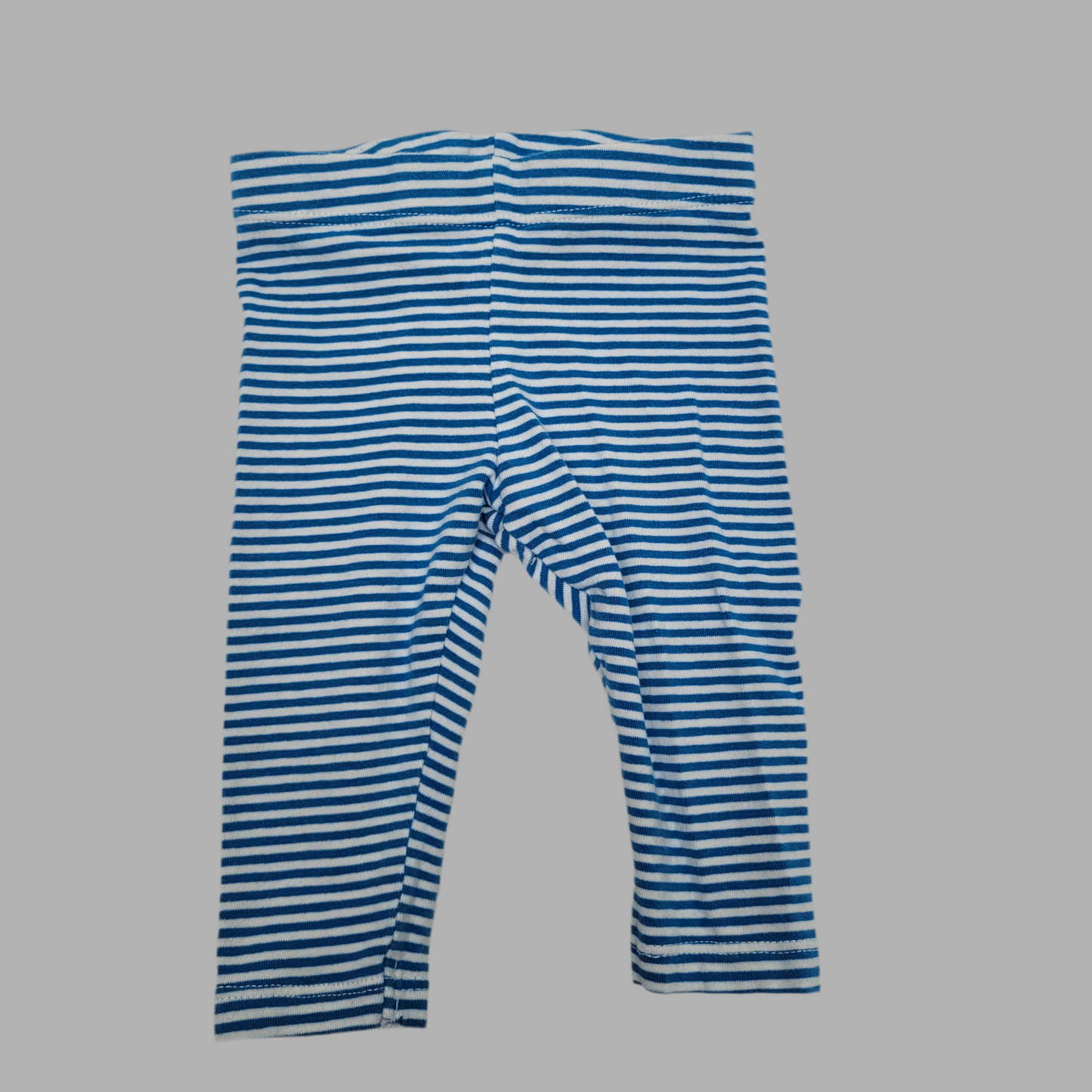 Blue striped leggings