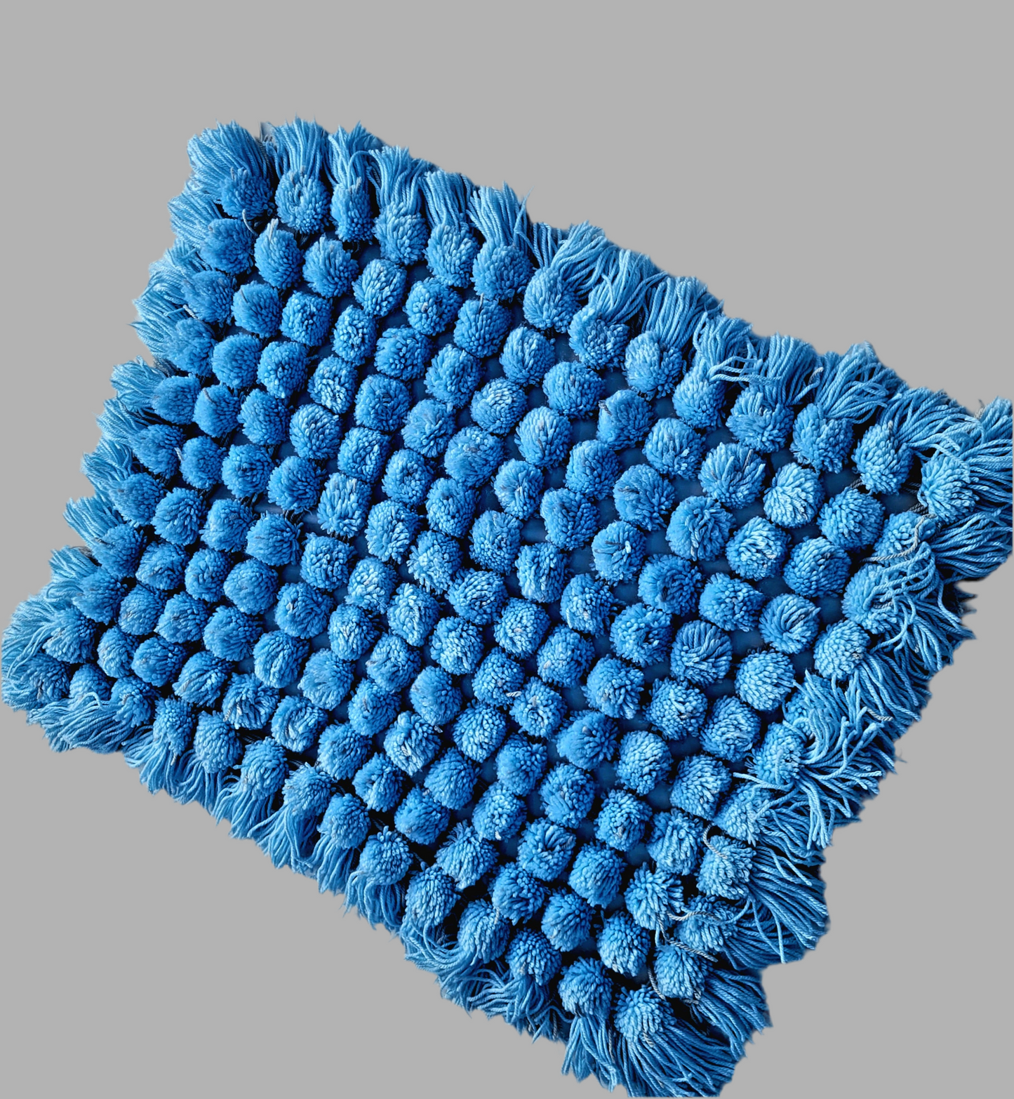 Hand knitted, Pom-Pom Pram blanket