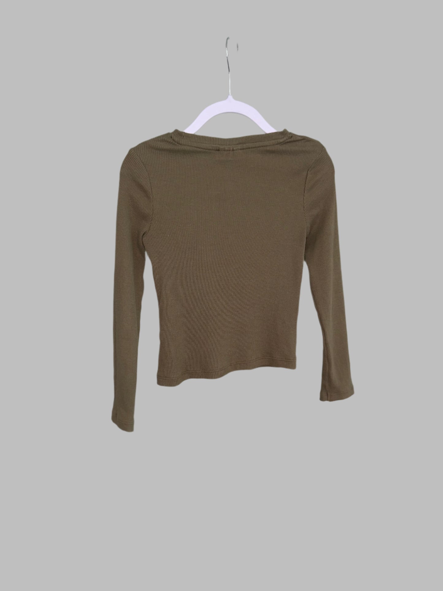 Girls khaki long sleeved top