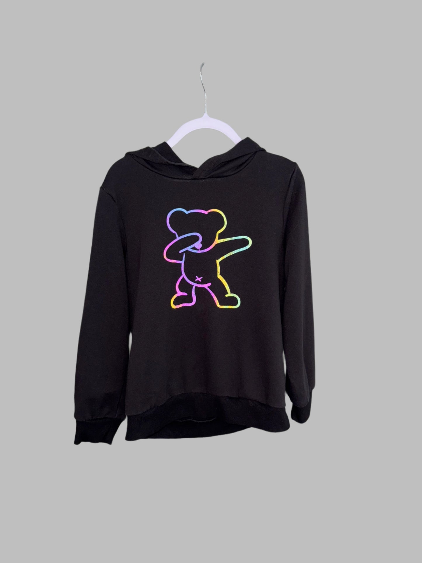 Boys black dab bear jumper