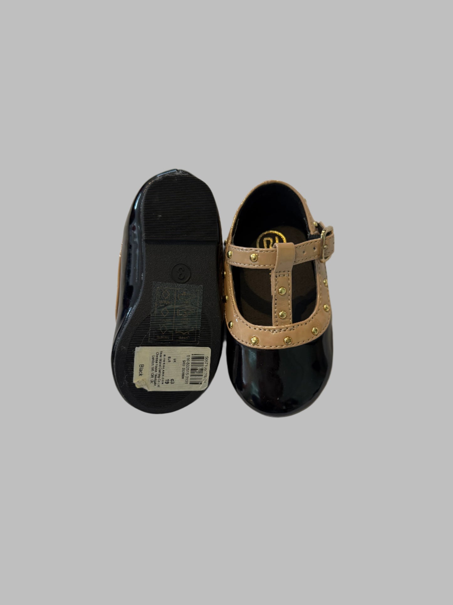 infant girls river island patent shoes
