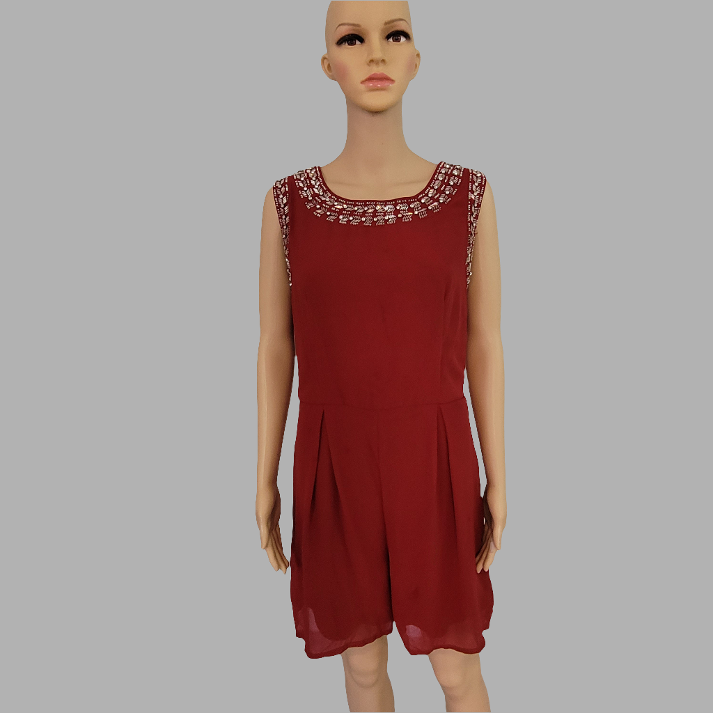 Beaded Short Playsuit