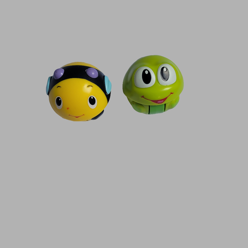 Bright Starts Giggables Wobble And Roll Bee and Frog.