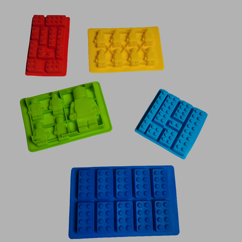 5- Piece Silicone Lego moulds