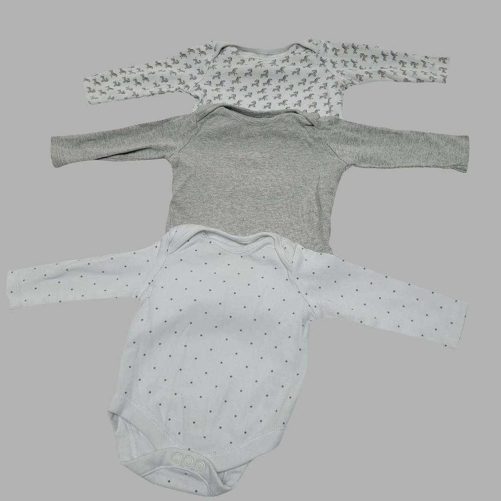 F&F- Pack of 3 long sleeve vests