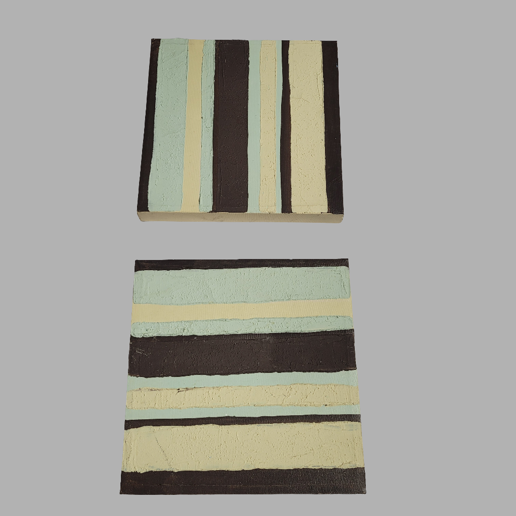 Striped/Textured Canvas Wall Art