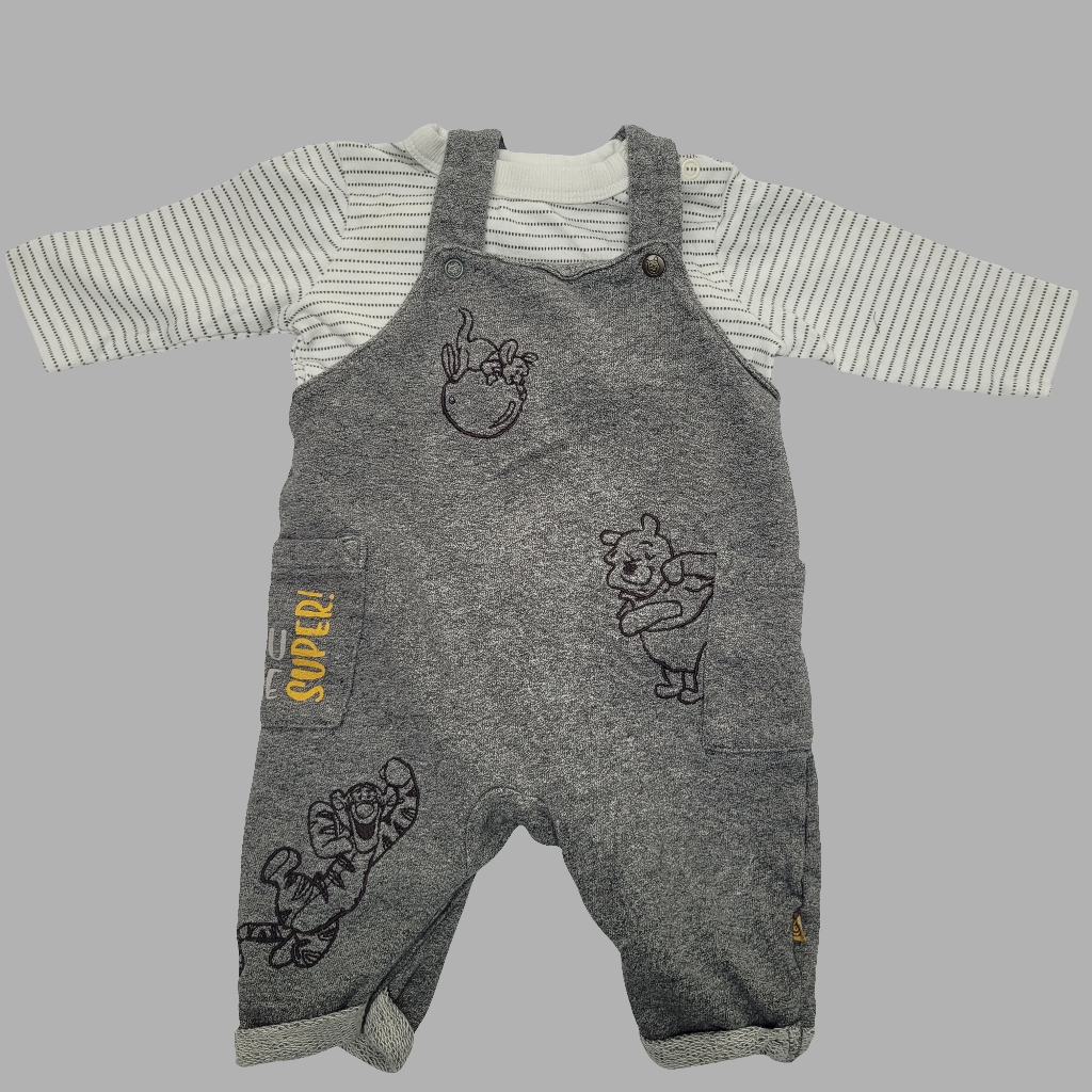 Winnie the Pooh- Dungarees & long sleeve tee set