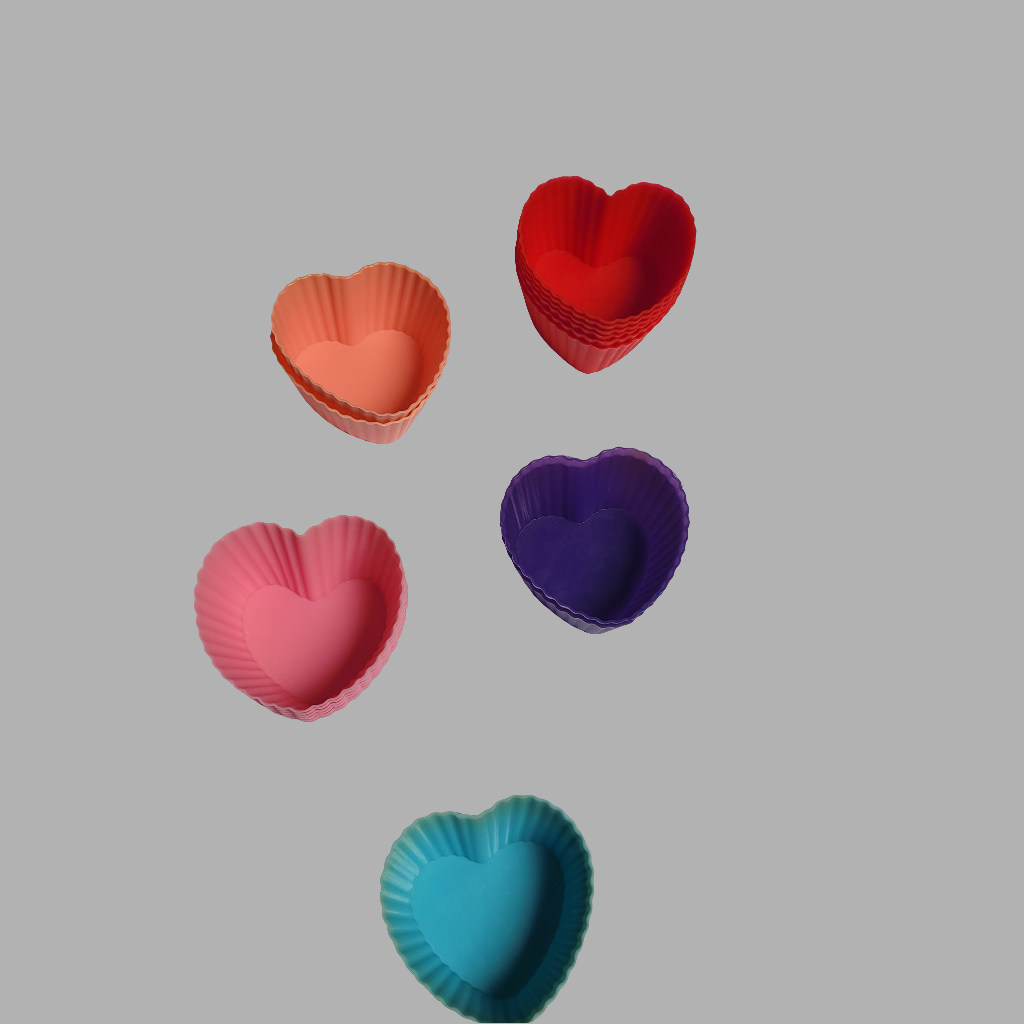 Heart Shape Silicone Cupcake Cases