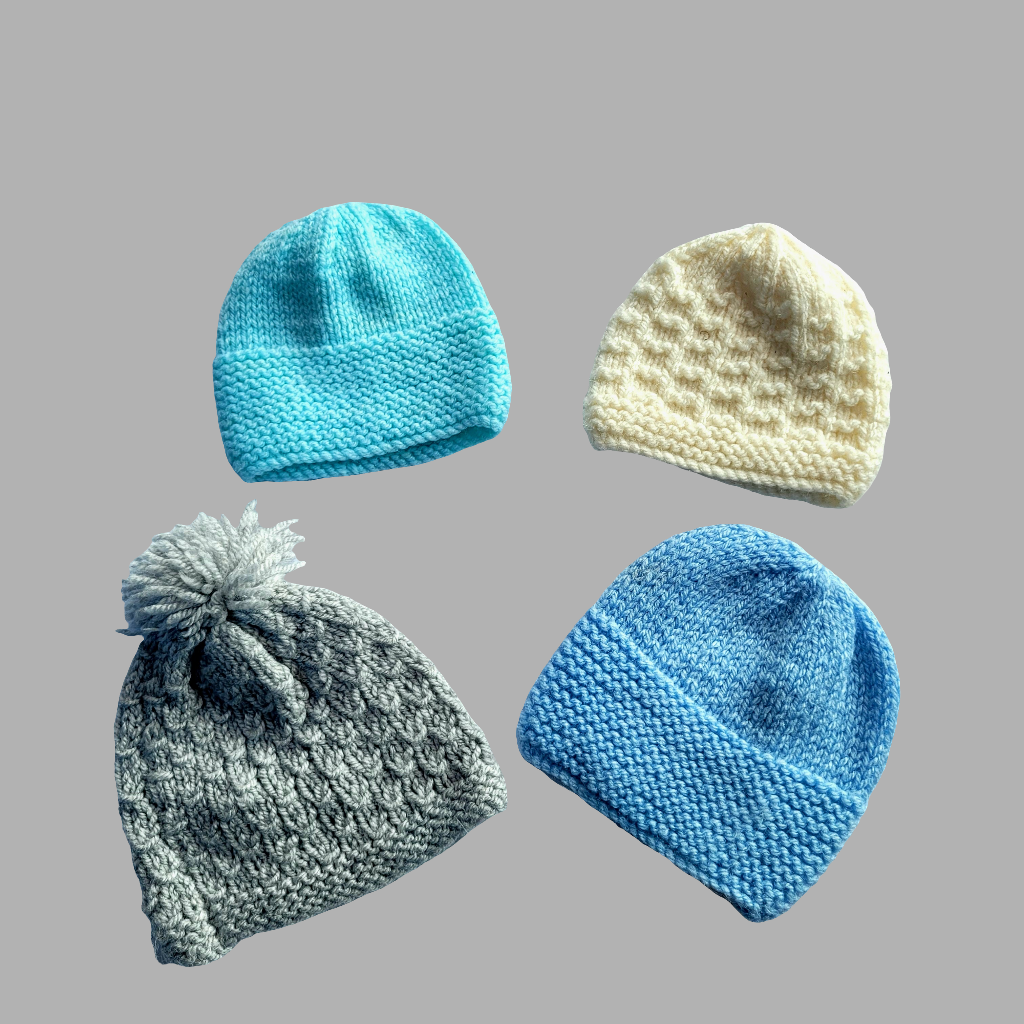 Hand-knitted Newborn beanies