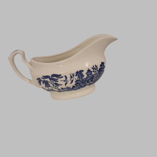 Churchill Willow Blue Gravy Boat