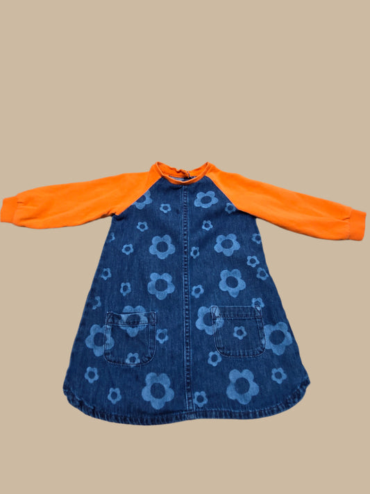 Next- Long Sleeve Denim Dress