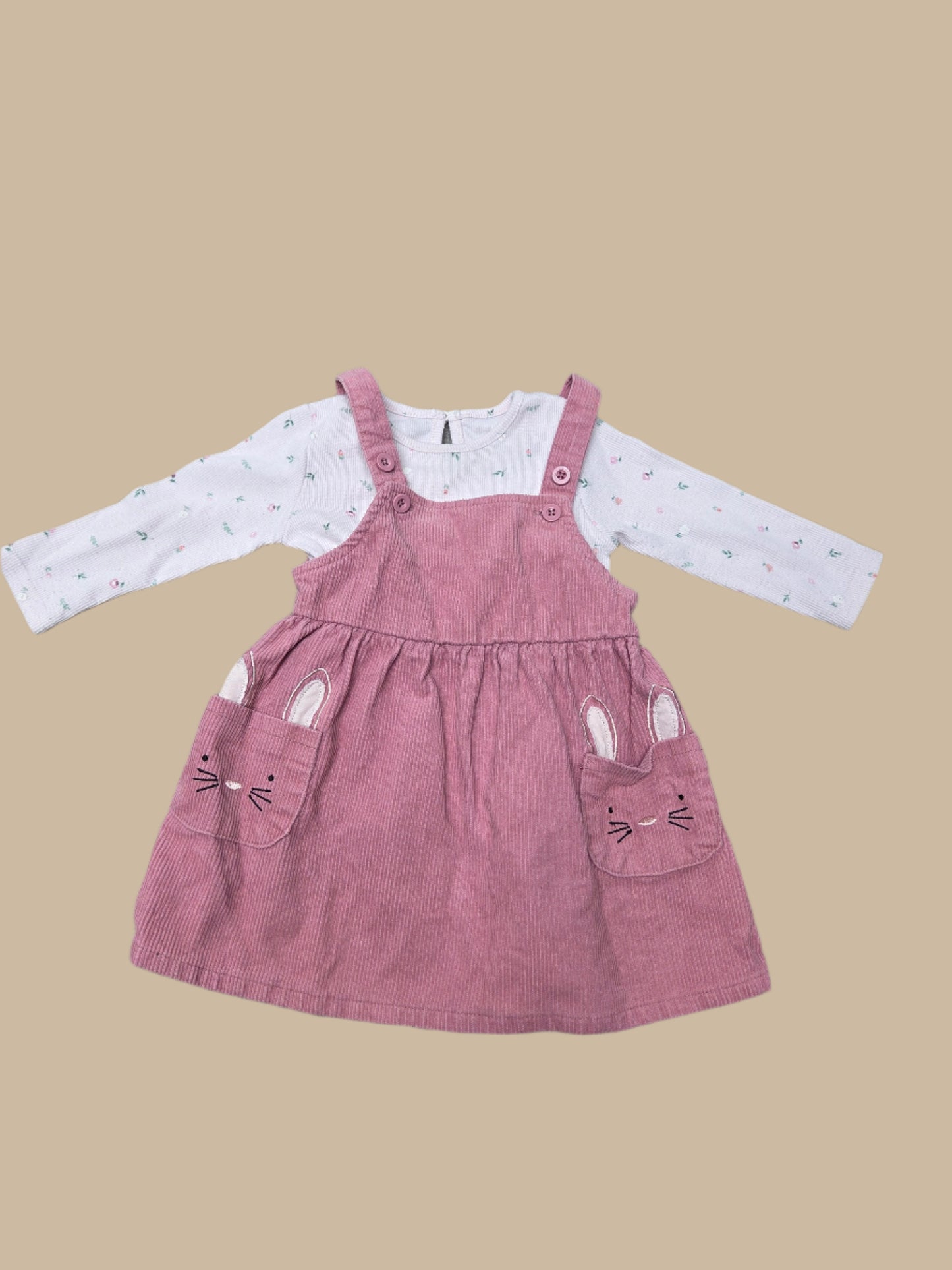 Primark- 2 Piece Pinafore Dress
