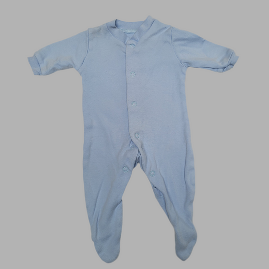 F&F-Plain Blue Sleepsuit