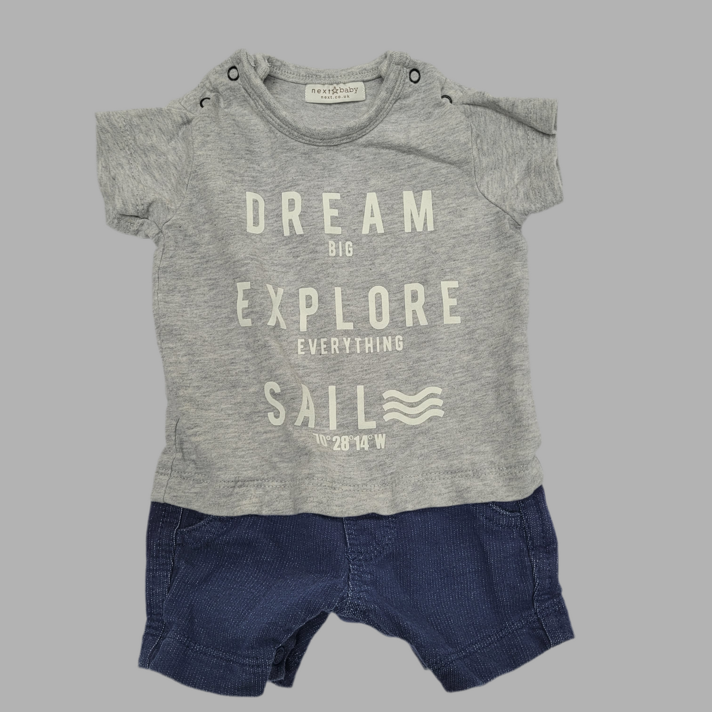 Next- T-shirt and shorts style Romper