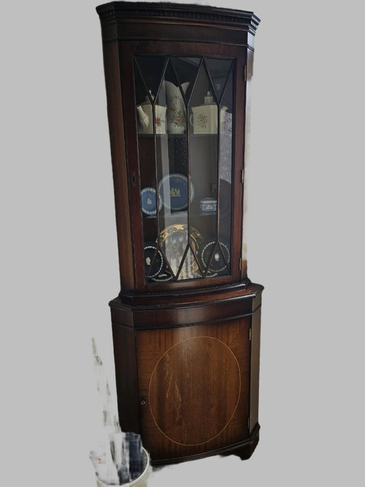 Mahogany Corner Display Cabinet