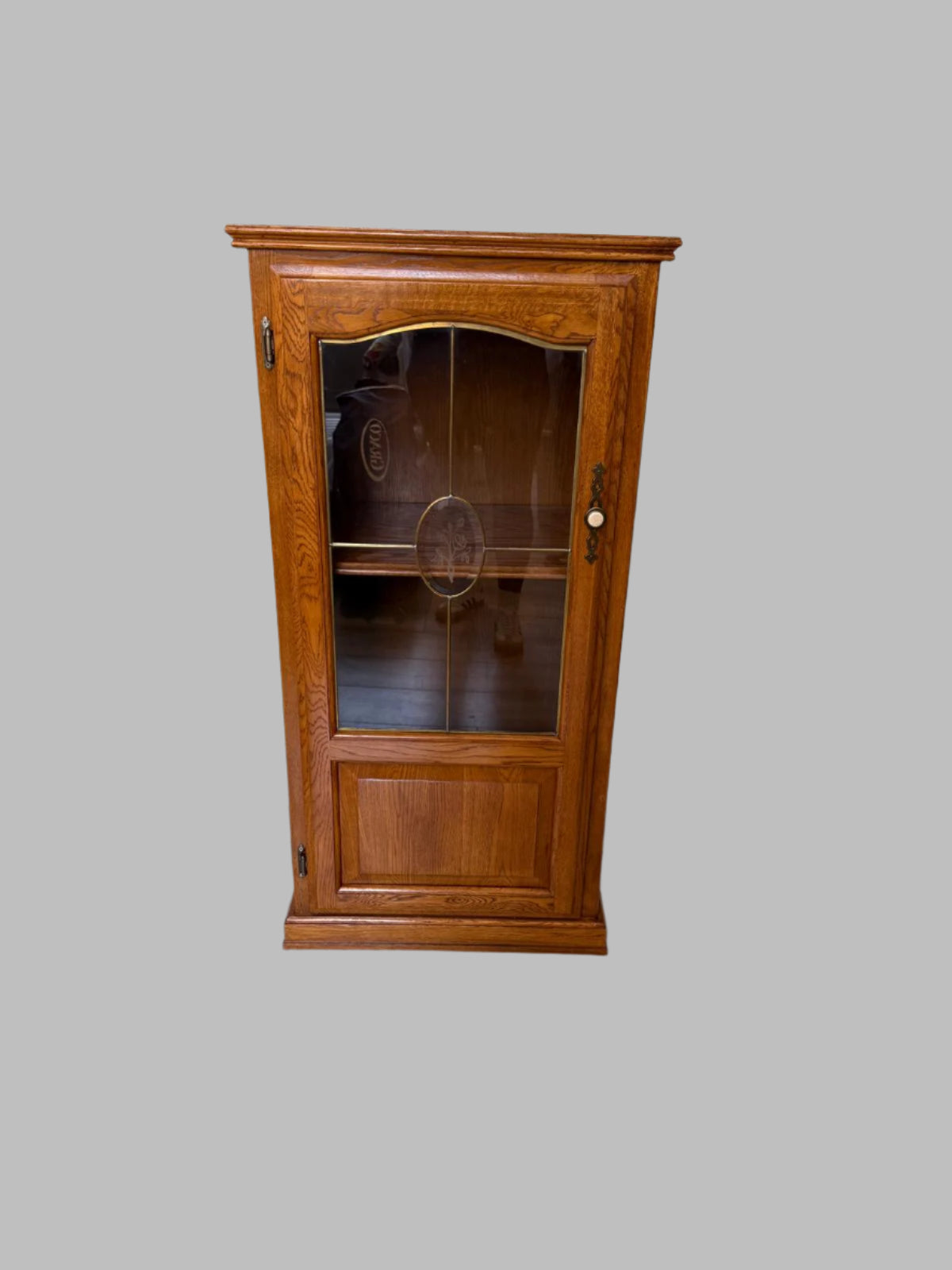 Oak Media Display Cabinet.