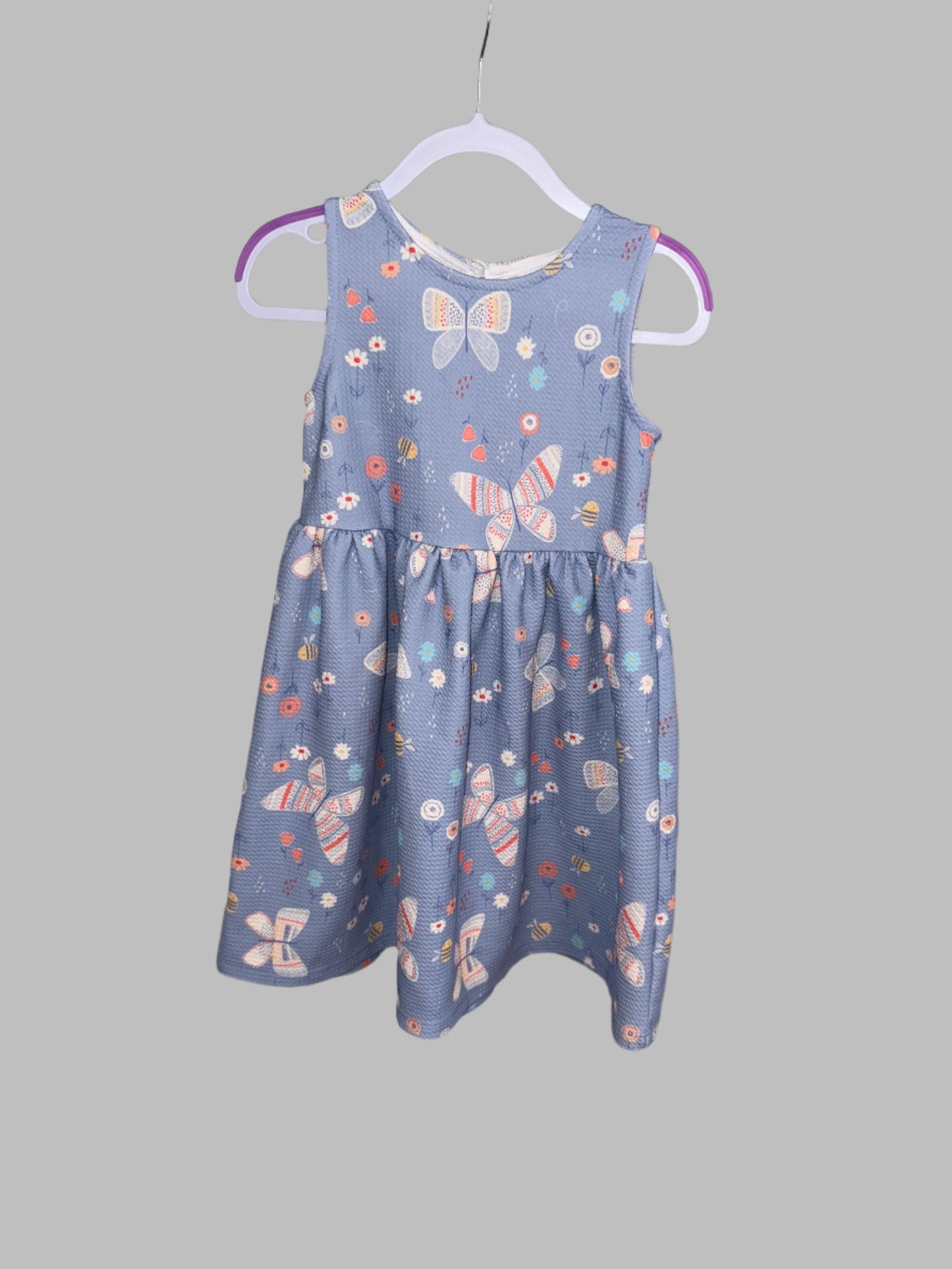 Girls blue butterfly dress