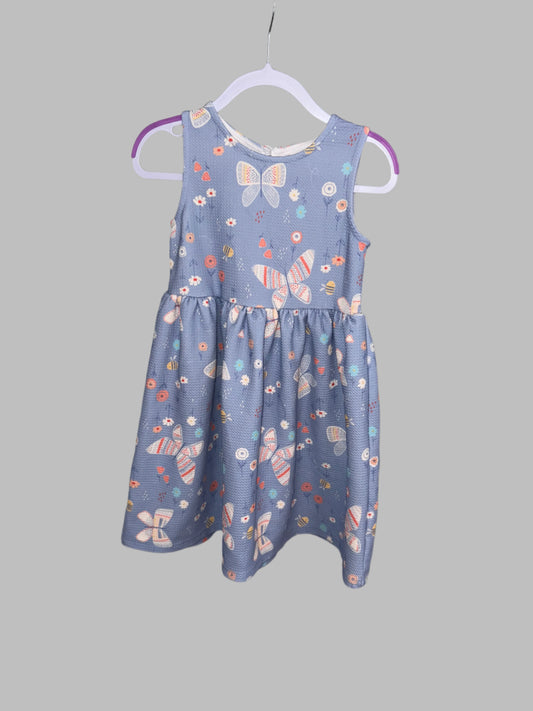 Girls blue butterfly dress
