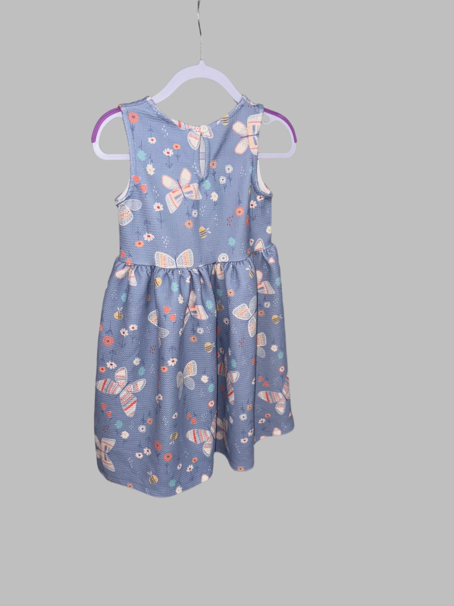 Girls blue butterfly dress