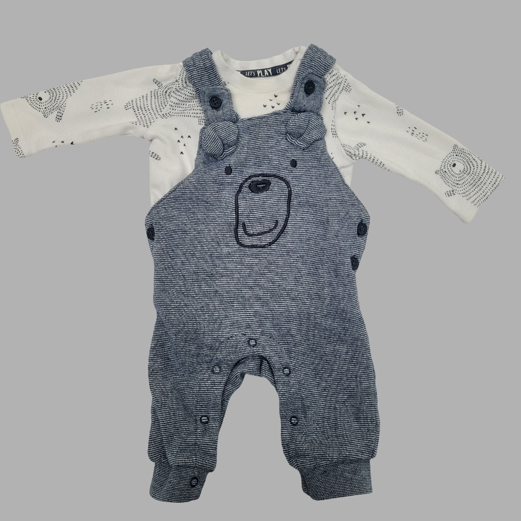 F&F-Dungarees and vest set